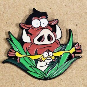 Pumbaa & Timon Enamel Pin, 90s Disney Cartoon Style, Nostalgic, Collectible, VNT